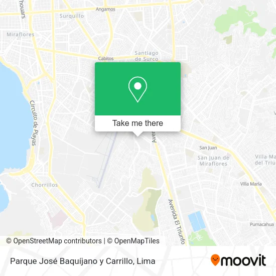 Mapa de Parque José Baquíjano y Carrillo