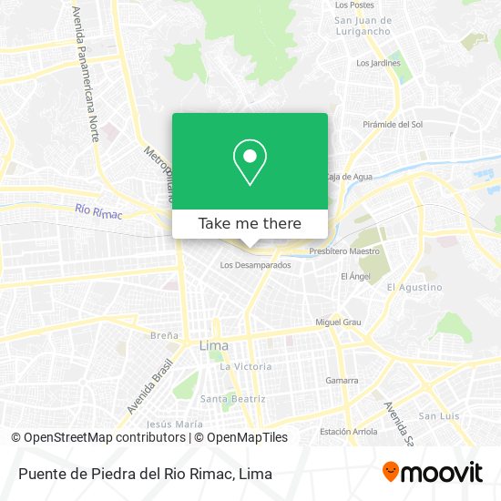 Puente de Piedra del Rio Rimac map