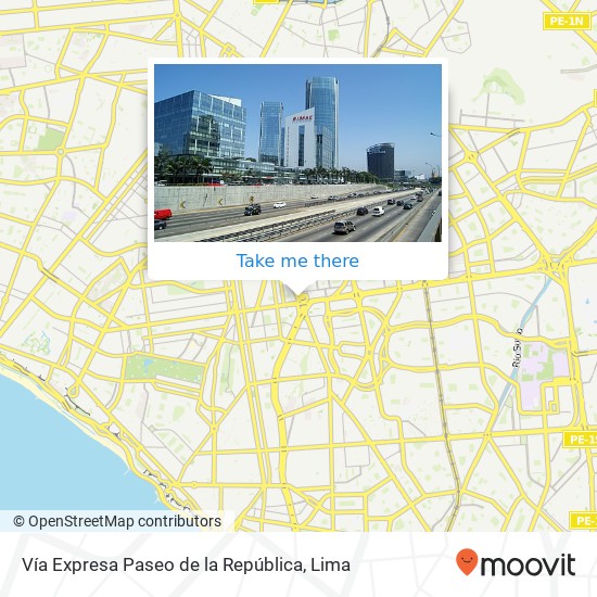 Vía Expresa Paseo de la República map