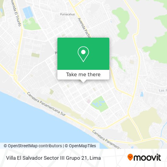 Villa El Salvador Sector III Grupo 21 map