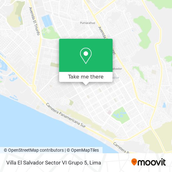Villa El Salvador Sector VI Grupo 5 map