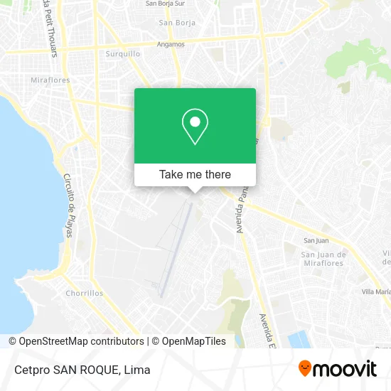 Cetpro SAN ROQUE map