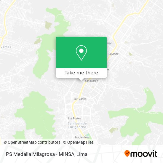 PS Medalla Milagrosa - MINSA map