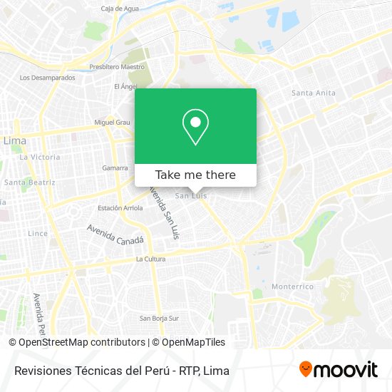 Revisiones Técnicas del Perú - RTP map