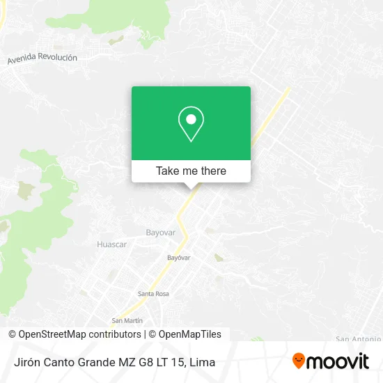 Mapa de Jirón Canto Grande MZ G8 LT 15