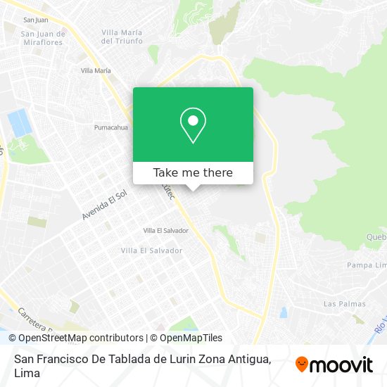 San Francisco De Tablada de Lurin Zona Antigua map