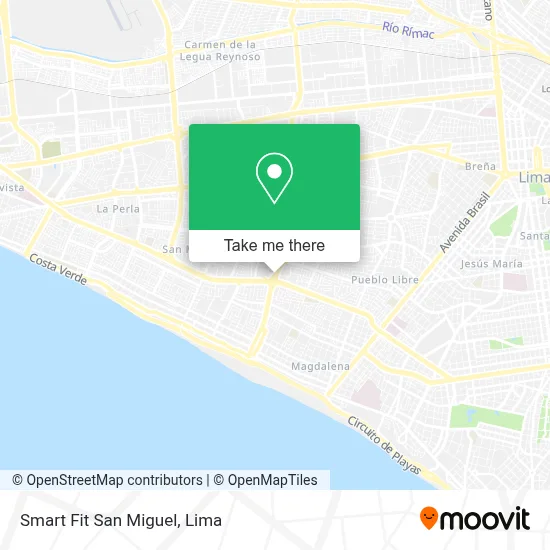 Smart Fit San Miguel map