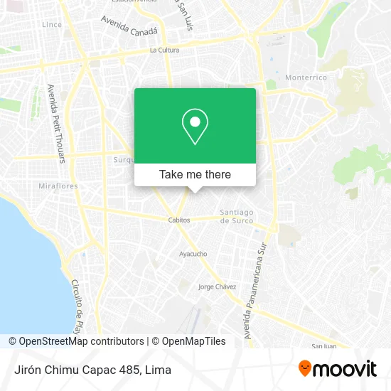 Jirón Chimu Capac 485 map