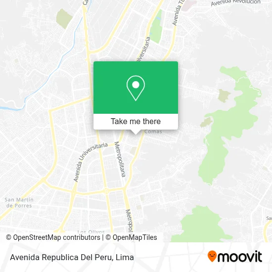 Avenida Republica Del Peru map
