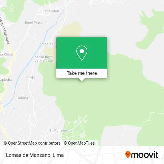Lomas de Manzano map