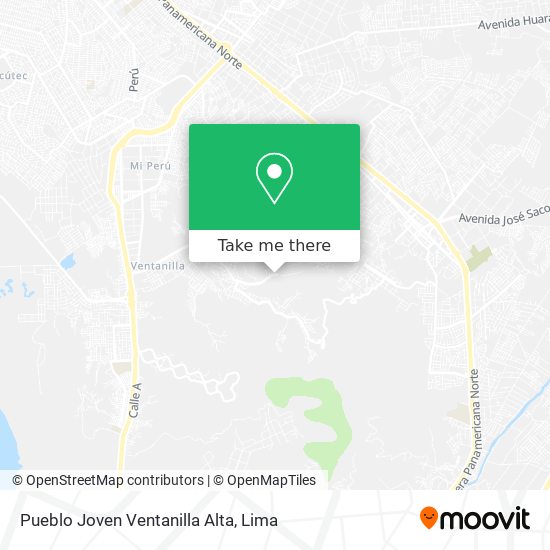 Pueblo Joven Ventanilla Alta map