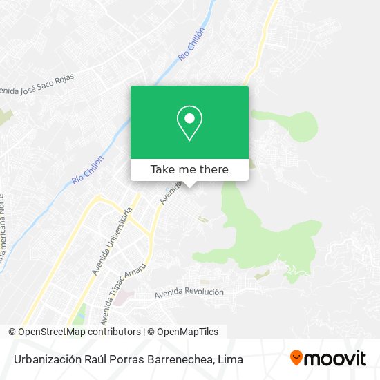 Urbanización Raúl Porras Barrenechea map