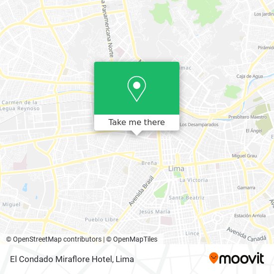 Mapa de El Condado Miraflore Hotel