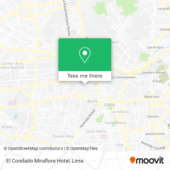 El Condado Miraflore Hotel map