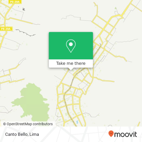 Canto Bello map