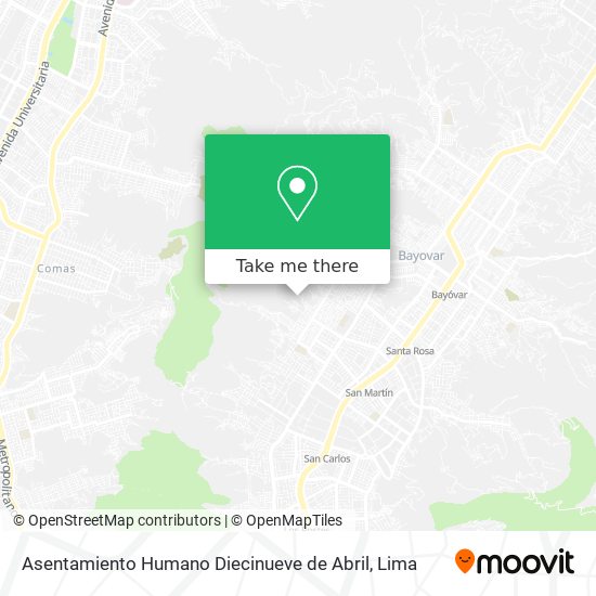 Asentamiento Humano Diecinueve de Abril map