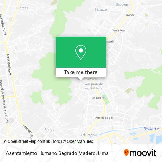 Asentamiento Humano Sagrado Madero map