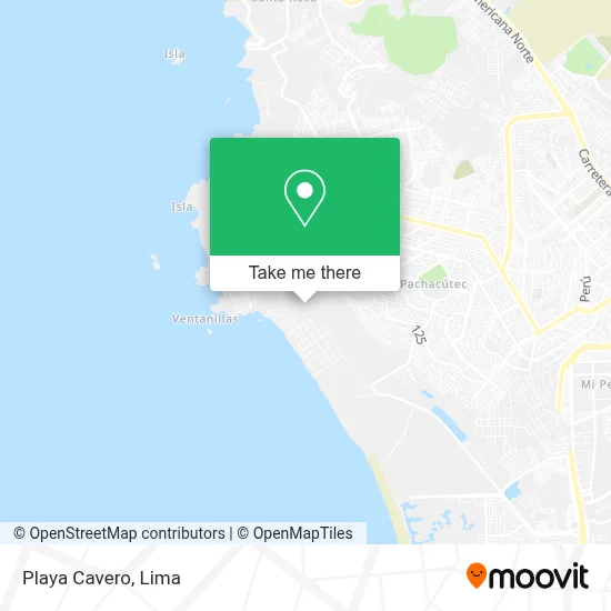 Playa Cavero map