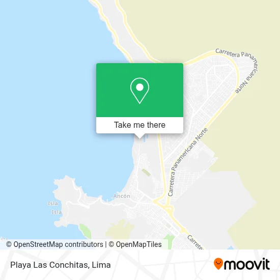 Playa Las Conchitas map