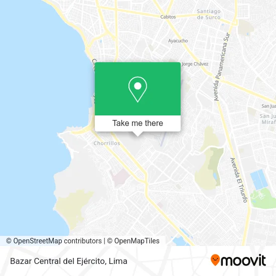 Mapa de Bazar Central del Ejército