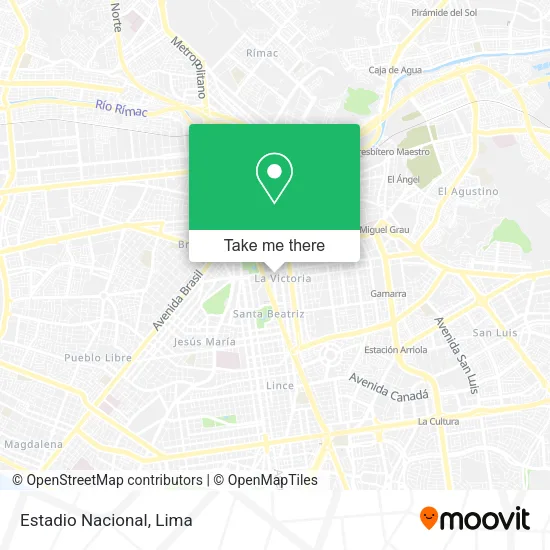 Mapa de Estadio Nacional