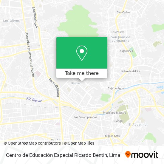 Mapa de Centro de Educación Especial Ricardo Bentin