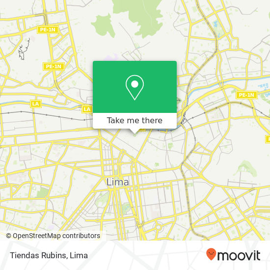 Tiendas Rubins map