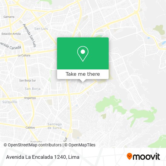 Avenida La Encalada 1240 map