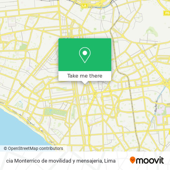 cia Monterrico de movilidad y mensajeria map