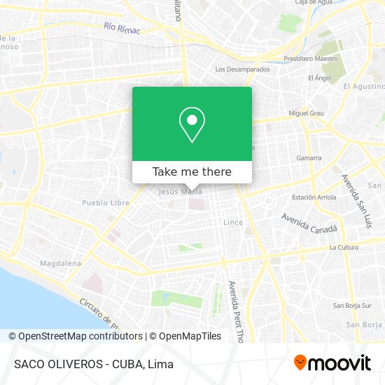 SACO OLIVEROS - CUBA map