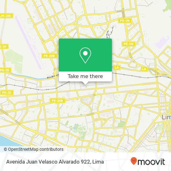 Avenida Juan Velasco Alvarado 922 map