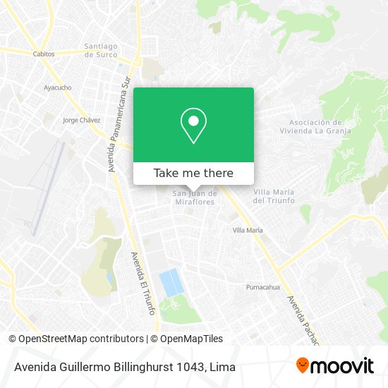 Avenida Guillermo Billinghurst 1043 map
