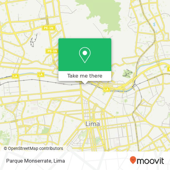 Parque Monserrate map