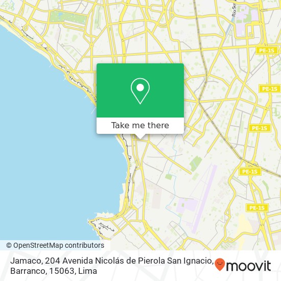 Jamaco, 204 Avenida Nicolás de Pierola San Ignacio, Barranco, 15063 map