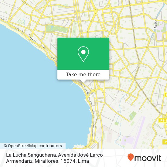 La Lucha Sangucheria, Avenida José Larco Armendariz, Miraflores, 15074 map