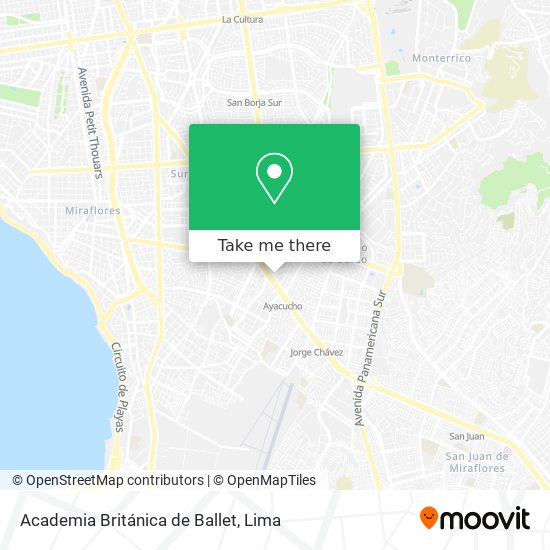 Academia Británica de Ballet map