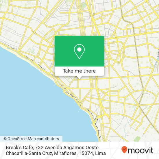 Break's Café, 732 Avenida Angamos Oeste Chacarilla-Santa Cruz, Miraflores, 15074 map