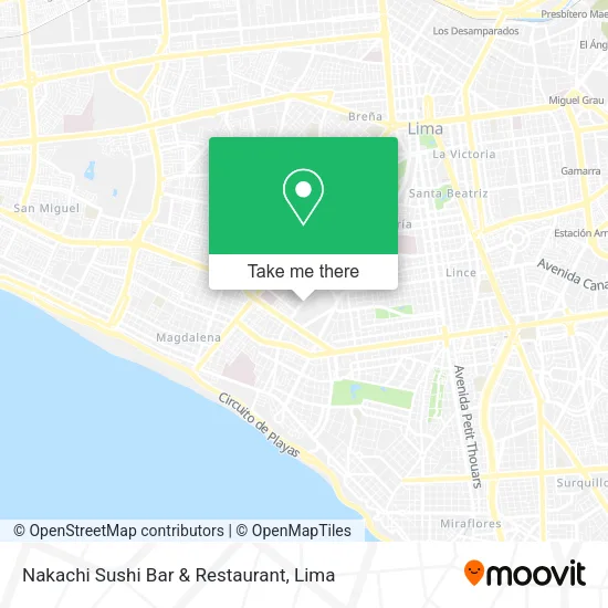 Nakachi Sushi Bar & Restaurant map