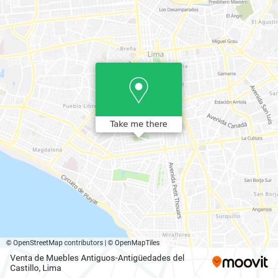 Venta de Muebles Antiguos-Antigüedades del Castillo map