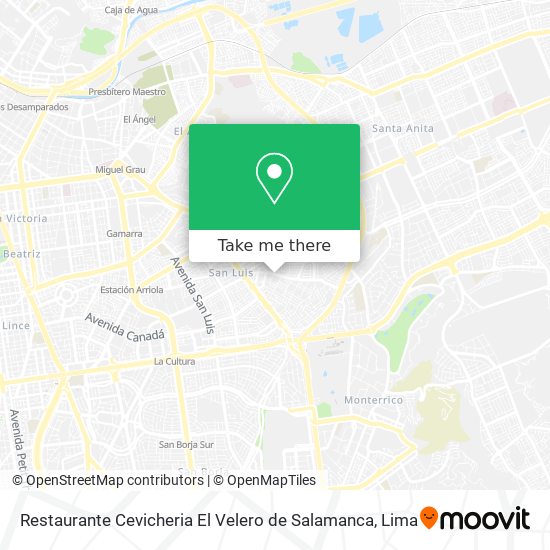 Mapa de Restaurante Cevicheria El Velero de Salamanca