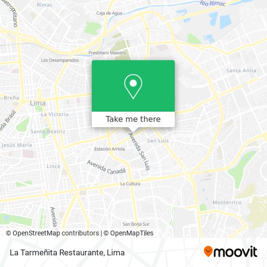 Mapa de La Tarmeñita Restaurante
