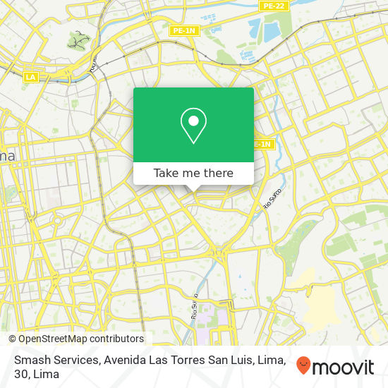 Smash Services, Avenida Las Torres San Luis, Lima, 30 map