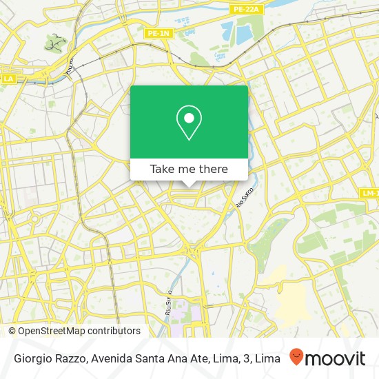 Giorgio Razzo, Avenida Santa Ana Ate, Lima, 3 map