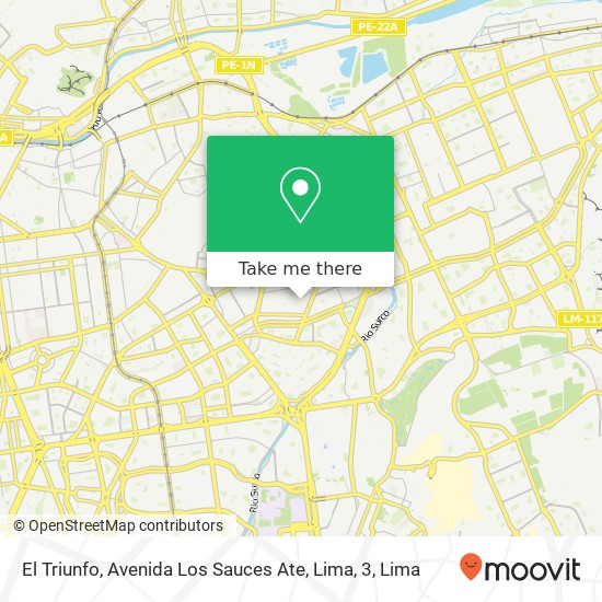 El Triunfo, Avenida Los Sauces Ate, Lima, 3 map