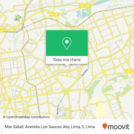 Mar Salud, Avenida Los Sauces Ate, Lima, 3 map