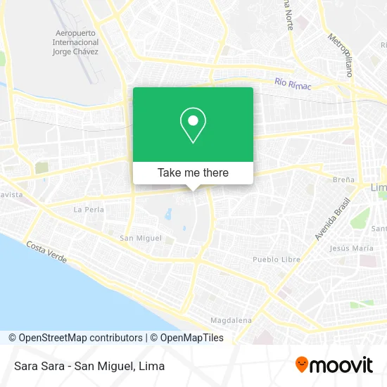 Mapa de Sara Sara - San Miguel