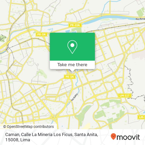 Caman, Calle La Minería Los Ficus, Santa Anita, 15008 map