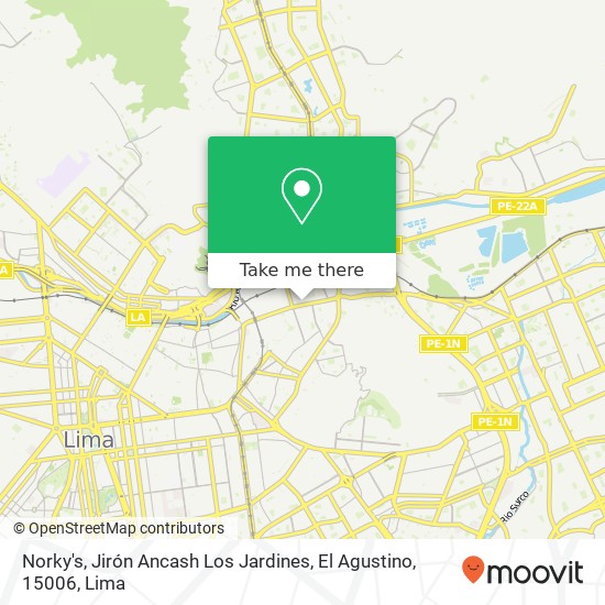 Norky's, Jirón Ancash Los Jardines, El Agustino, 15006 map