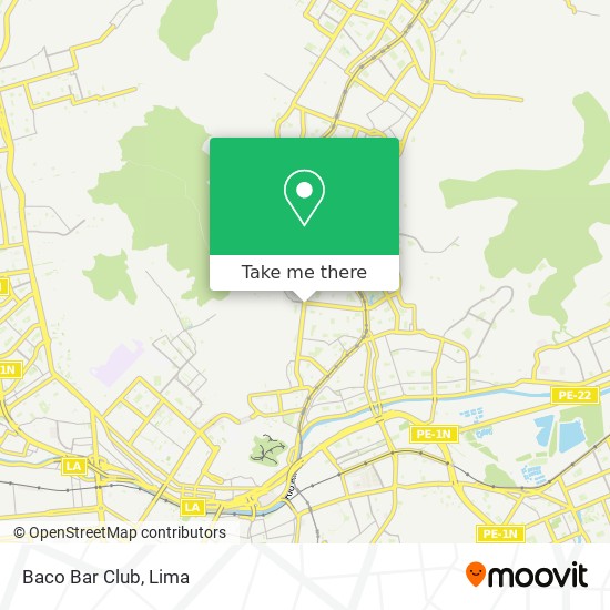 Mapa de Baco Bar Club