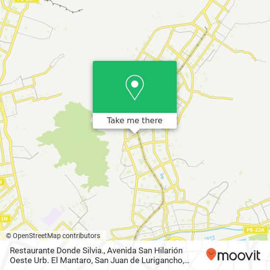 Restaurante Donde Silvia., Avenida San Hilarión Oeste Urb. El Mantaro, San Juan de Lurigancho, 15419 map